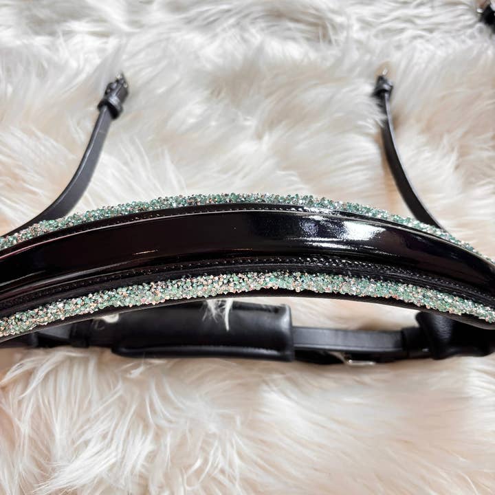 CR Harmonyequestrian - Wholesale Horseback Riding Gear - Noseband Mint Crystal3