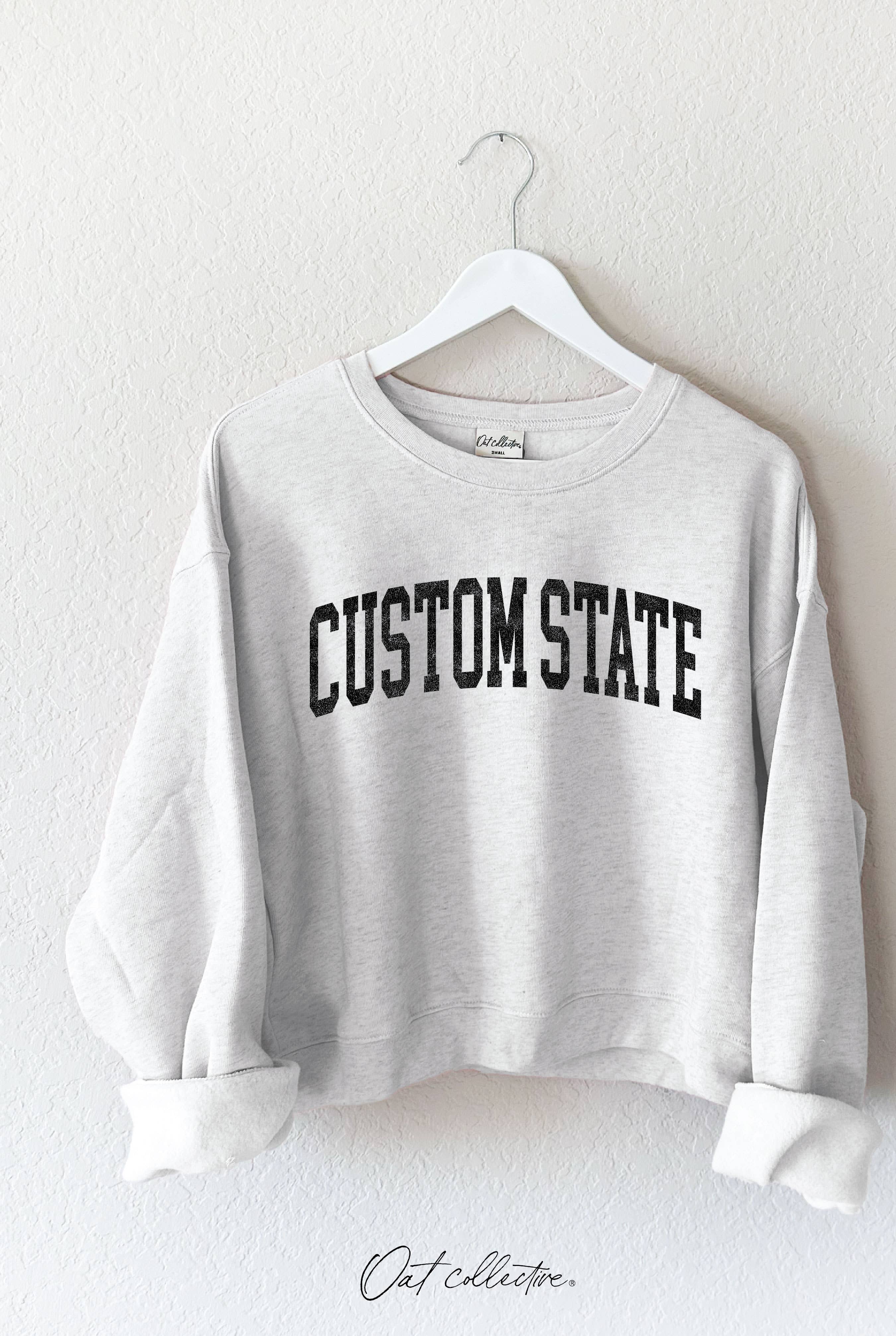 OAT COLLECTIVE - Wholesale Graphic Sweatshirt - Women's - CUSTOM STATE Mid Graphic Sweatshirt5
