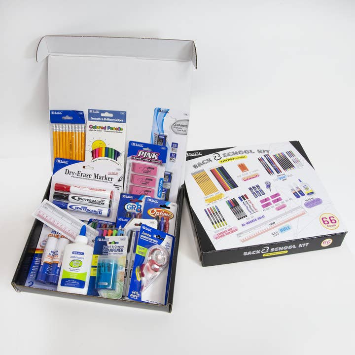 Terug naar school kit 66 stuks (Limited Edition) voor wholesale door Luna Office Supply - Everyday Essential