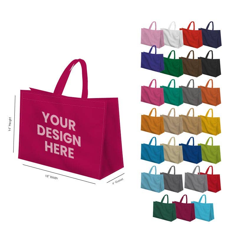 Non Woven Totes - Wholesale Tote bag – Unisex - Reusable Heavy-Duty Non-Woven Tote Bag - 18x14x4 | Custom Printed Power Tote Bags