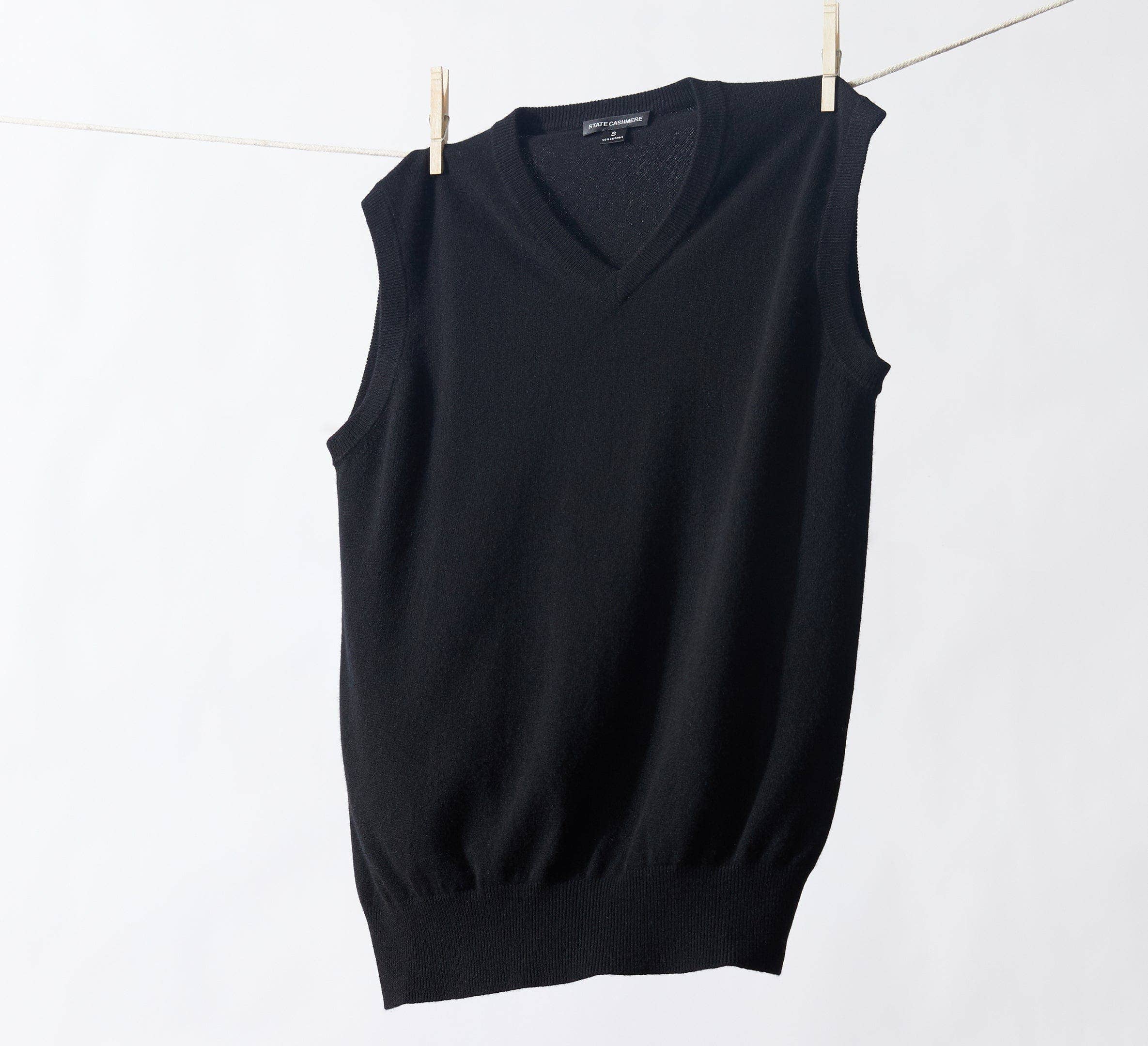 State Cashmere - Vente Pull sans manches – homme - Le pull sans manches basique en cachemire à col en V pour homme16