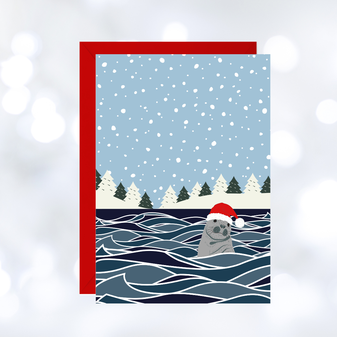 Waves & Wander - Wholesale Christmas Card - Coastal Christmas Cards 5 pack6