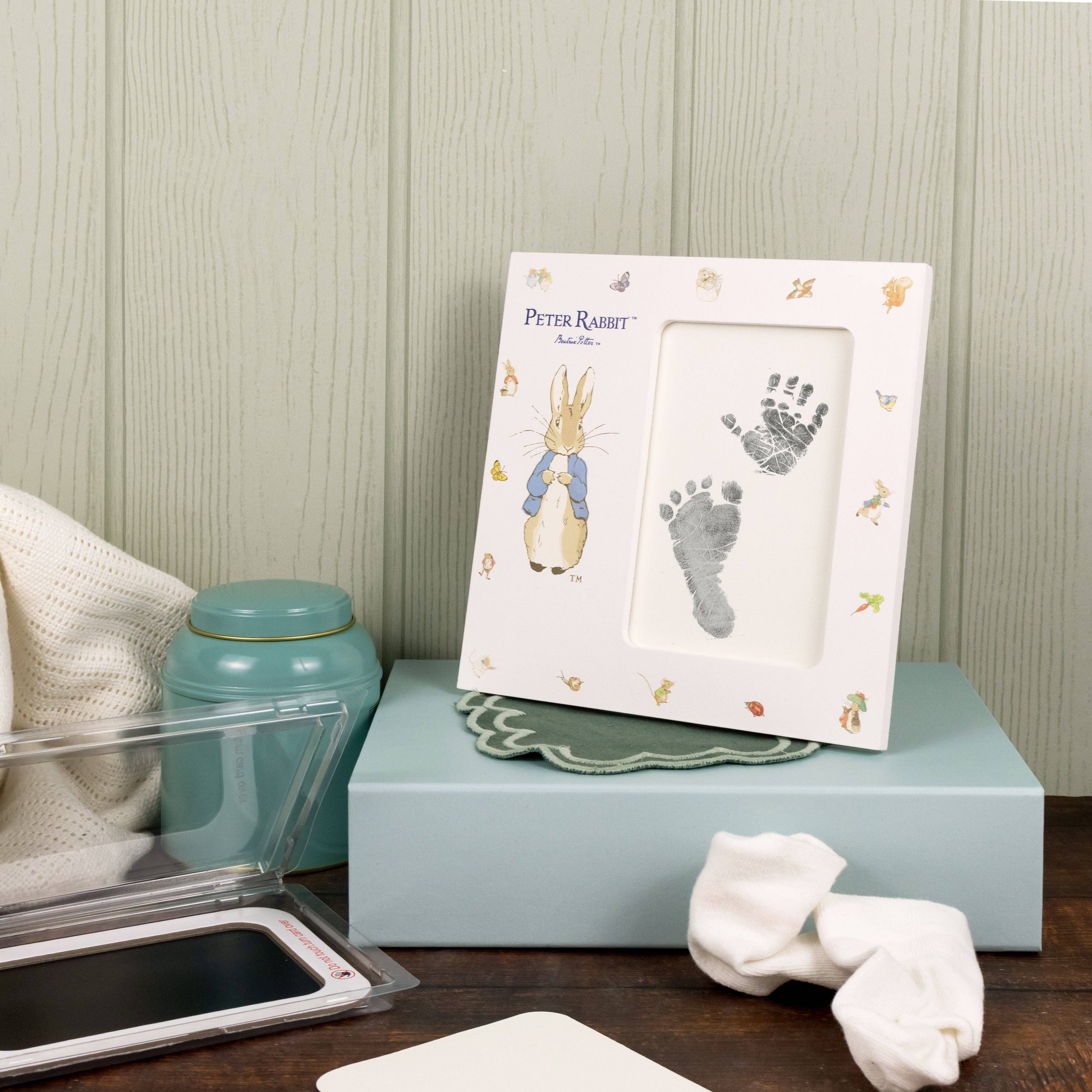 Robert Frederick Ltd – wholesale Hand & footprint kit – Child & baby – Peter Rabbit Hand & Foot Print Kit – Baby Keepsake Frame3