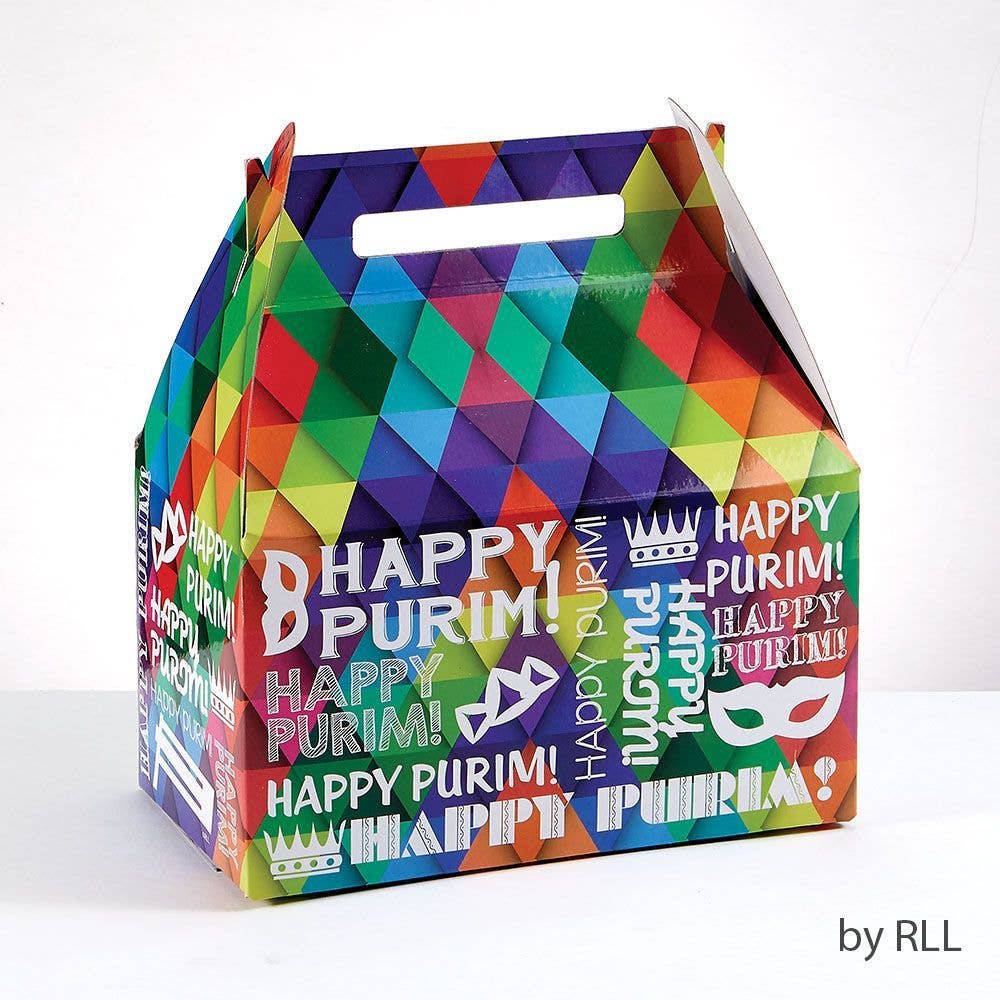 Rite lite - Wholesale Gift Box - Purim Gift Box, Colorful, Chipboard, Large, 9"X10"0