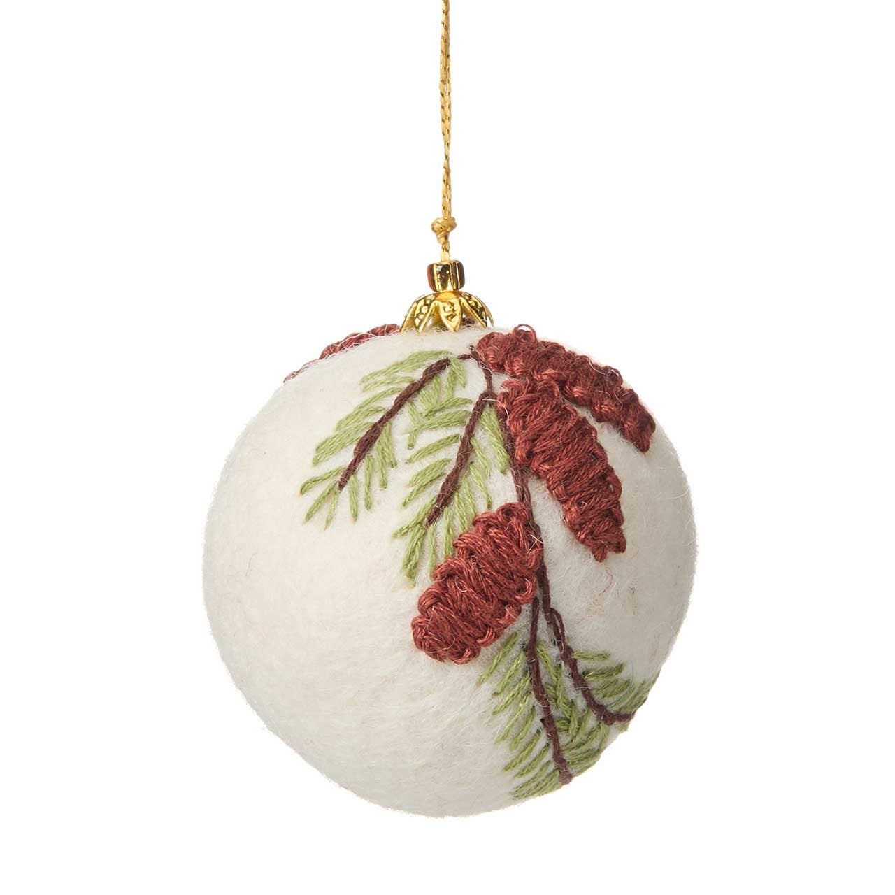 SERRV International - Vente Lots de décorations - Ornements en boules feutrées d'hiver - Ensemble de 33