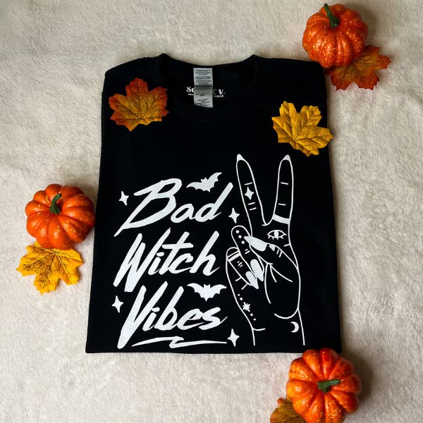 Bad Witch Vibes Tee (I.S.) for wholesale by Sophie V. Designs
