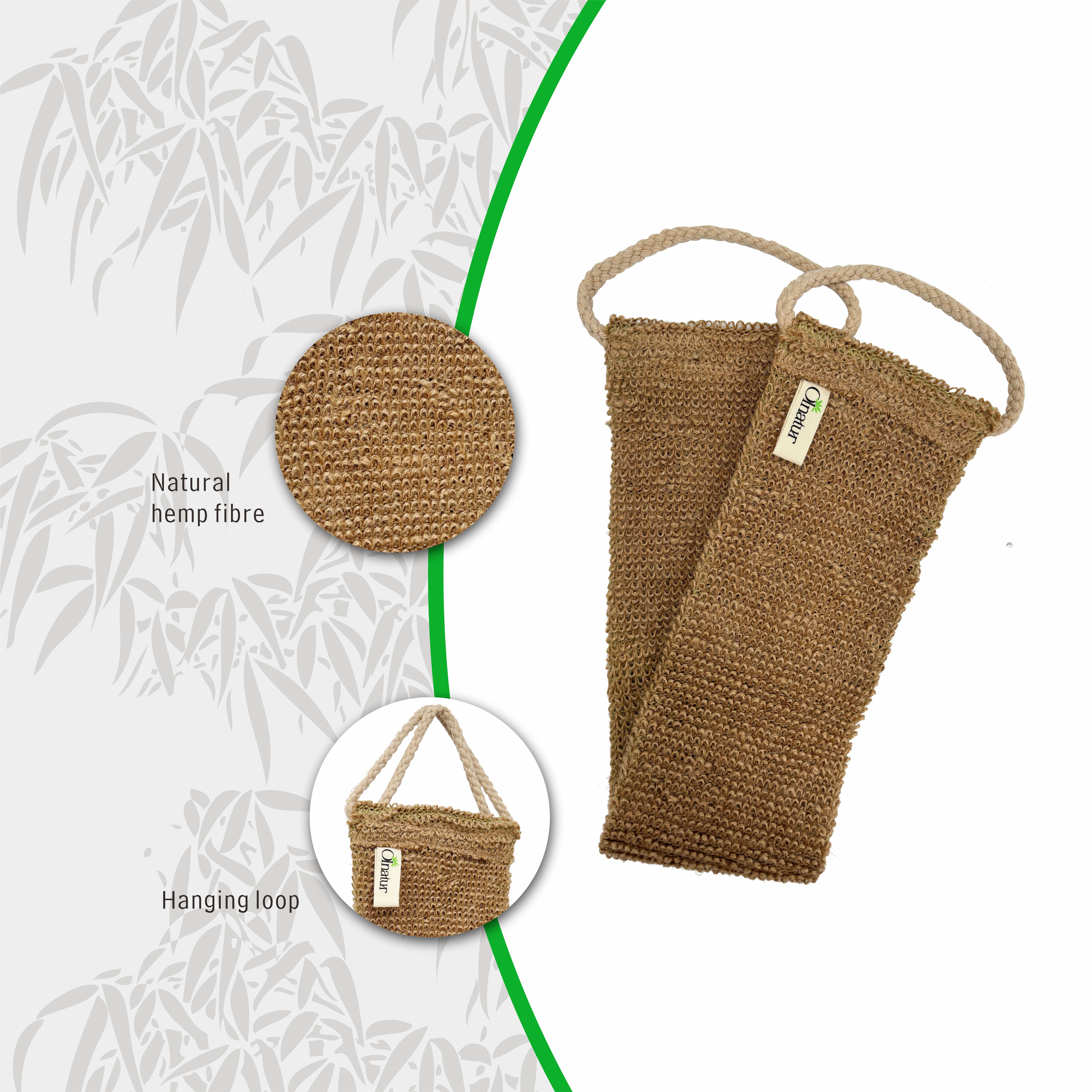 Max-Link Solutions Ltd - Vente Gants/moufle pour gommage - Sangle dorsale exfoliante en chanvre Olnatur3