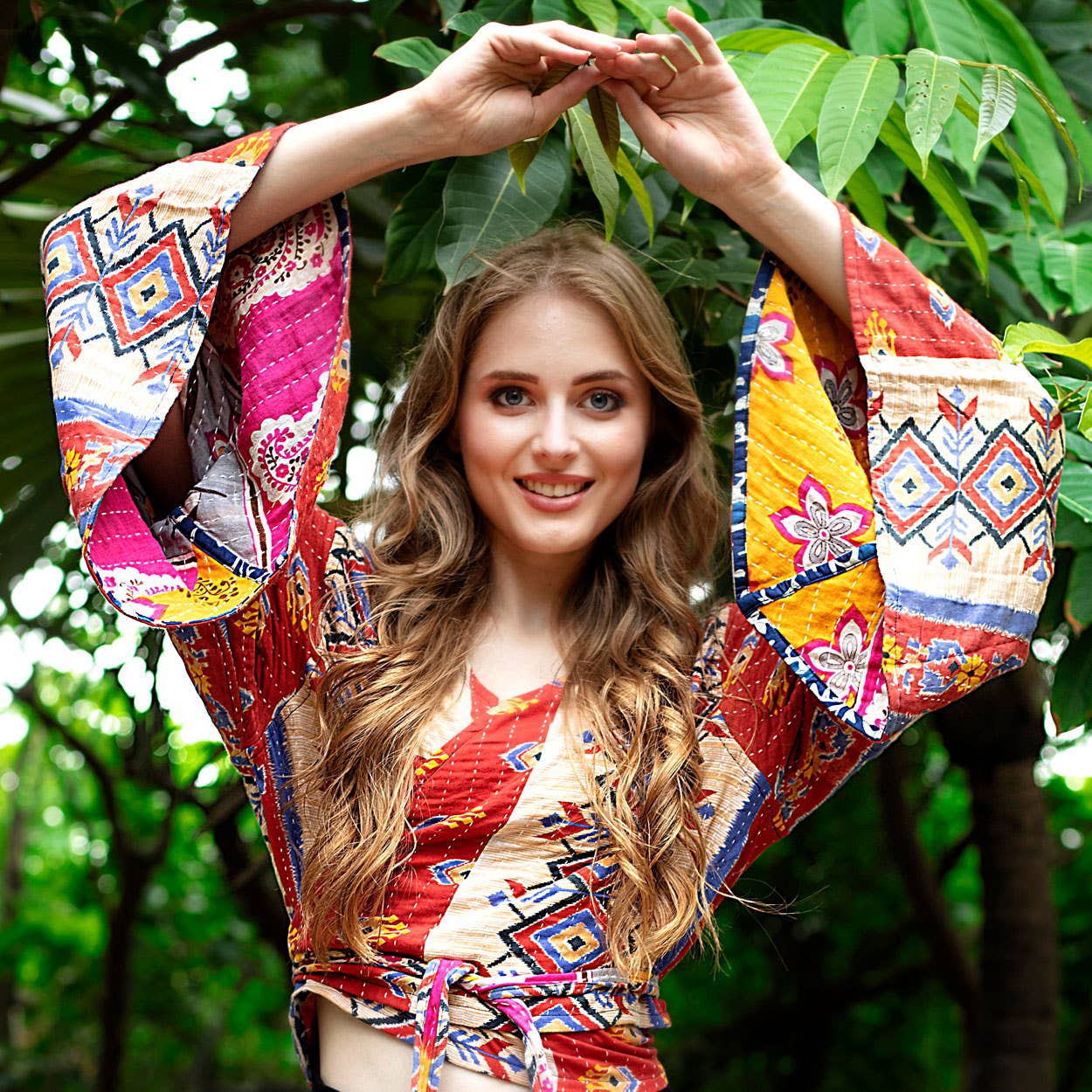 Sevya Handmade - Wholesale Blouse - Women's - Reversible Kantha Butterfly Top 2