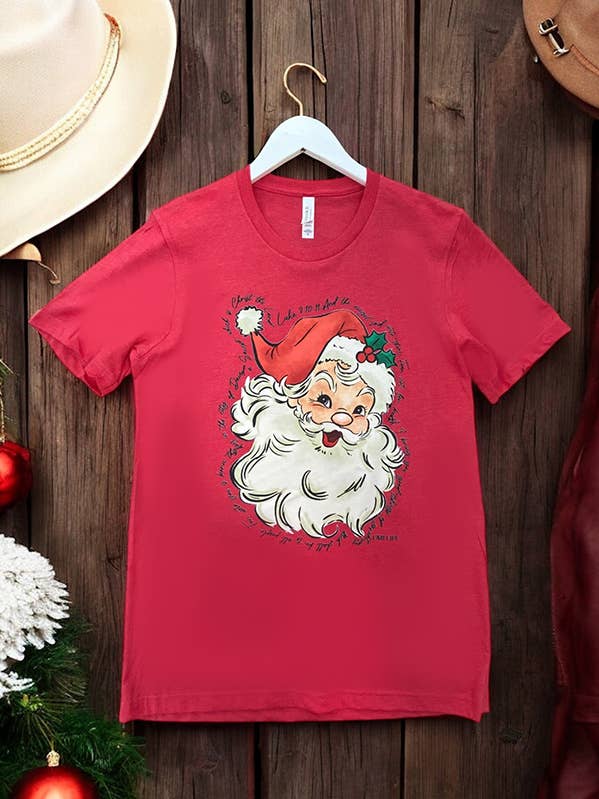 BC DTF SANTA WORDS TEES, TSHIRTS, T-SHIRTS, for wholesale by L&B Life