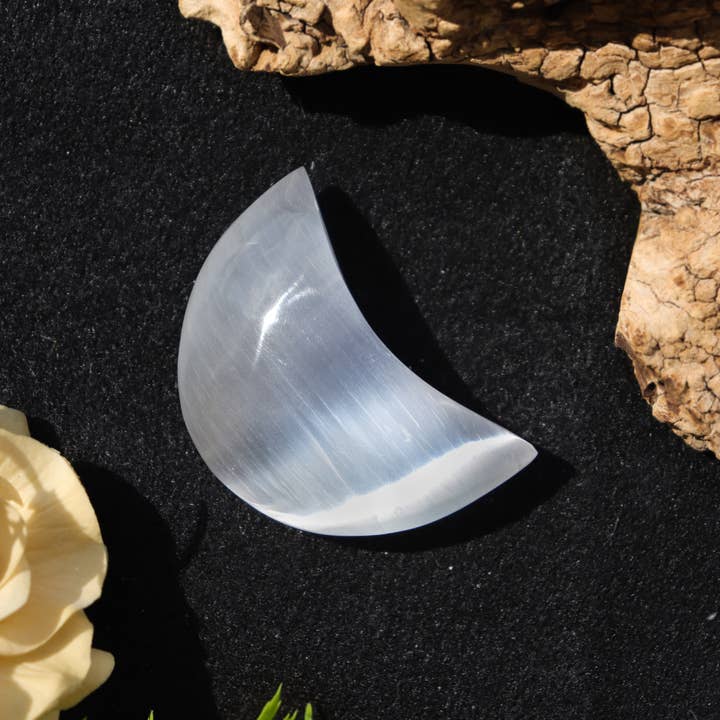 Natures Artifacts Inc - Wholesale Spiritual Stone/Crystal - Selenite Half Moon | Healing Selenite Moon5
