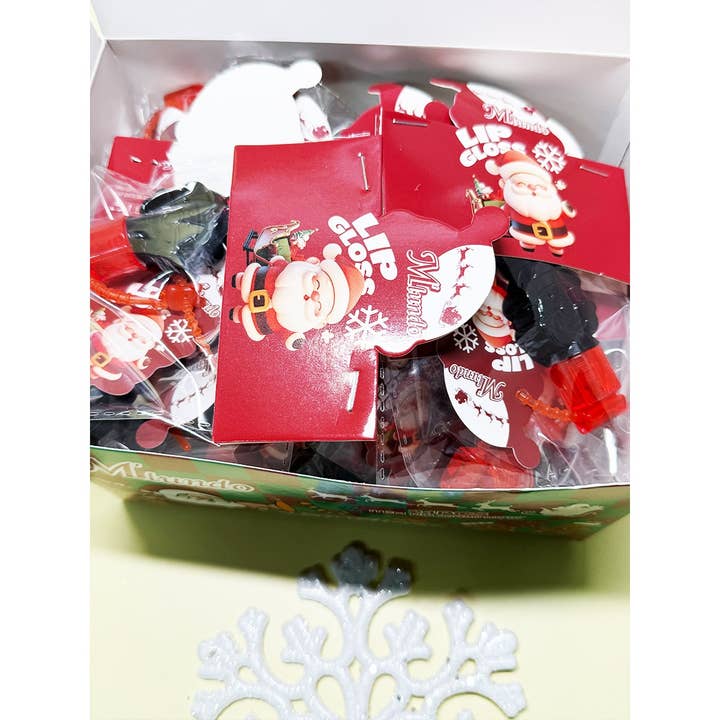 ASSORTED COLOR Christmas Pocket Ready Lip Gloss for wholesale on Faire6