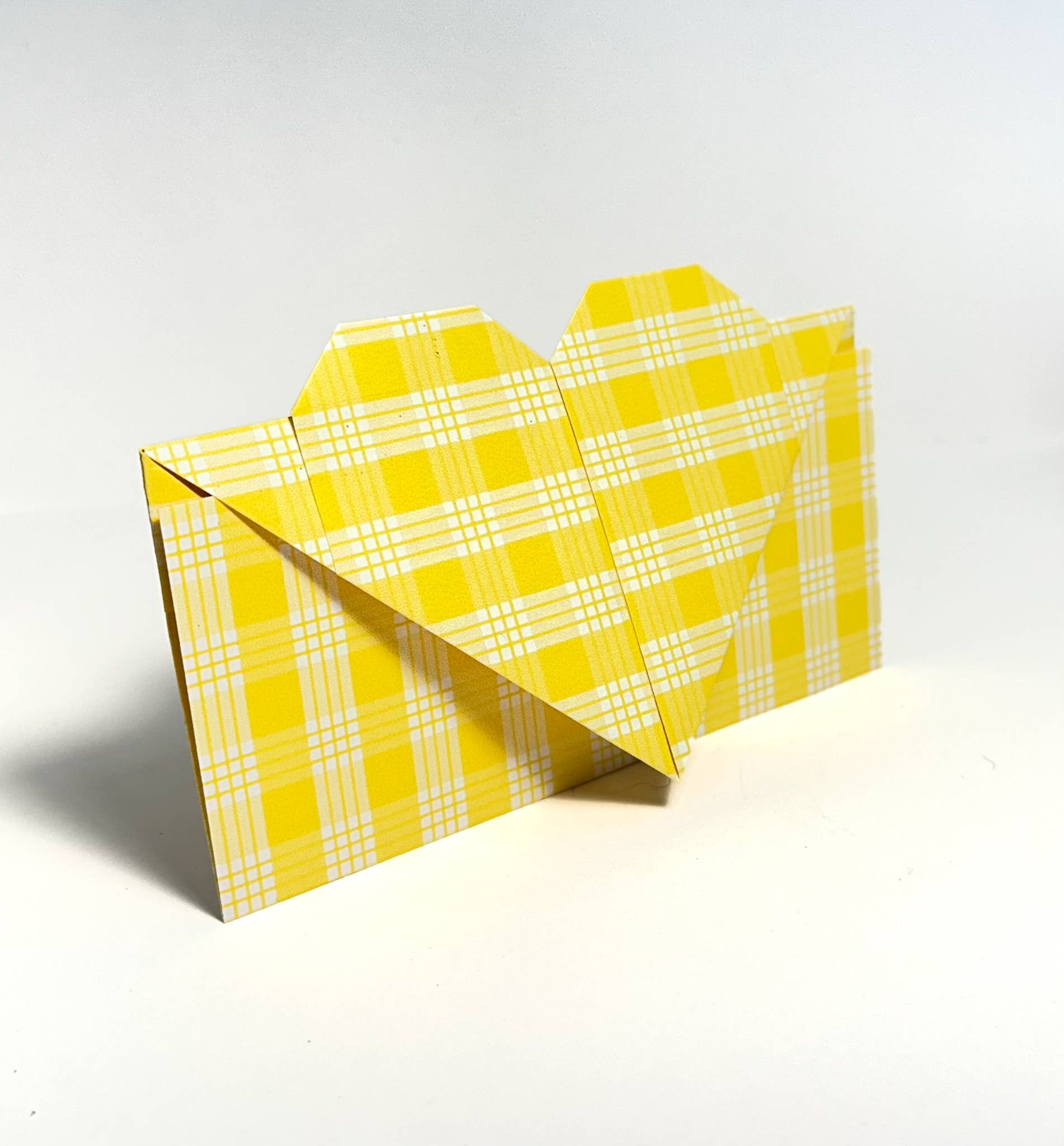 Handmade Aloha Kauai - Wholesale Envelopes - Handmade Origami Heart Envelope - Palaka Print2