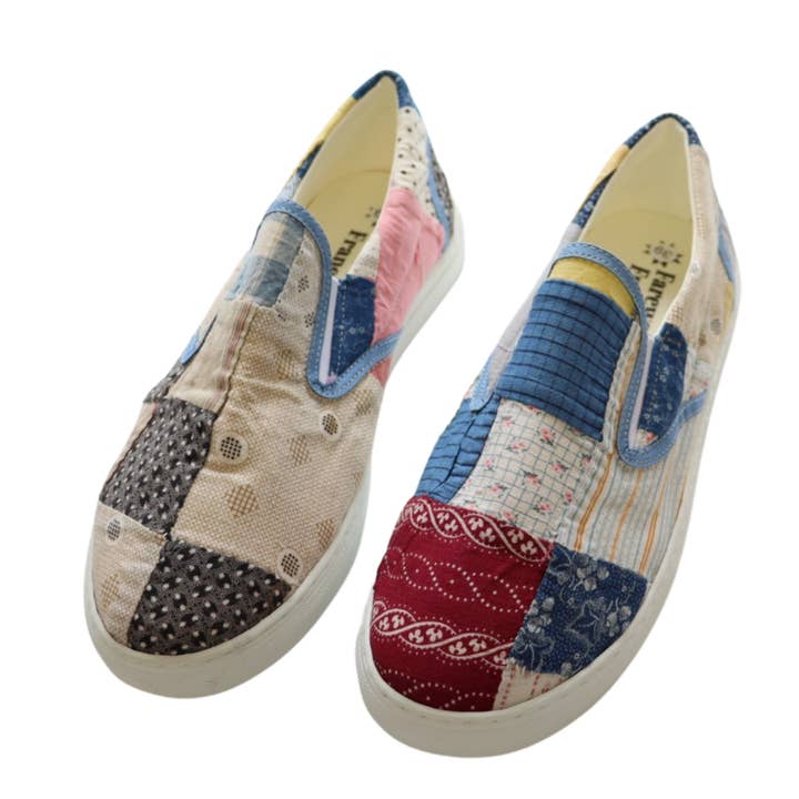 Farewell Frances - Wholesale Slip On Sneakers - Women's - Quilted Sneakers Patchwork