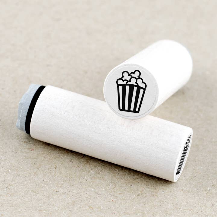 Merry and Bright - Wholesale Rubber/Decorative Stamp - Popcorn mini stamp