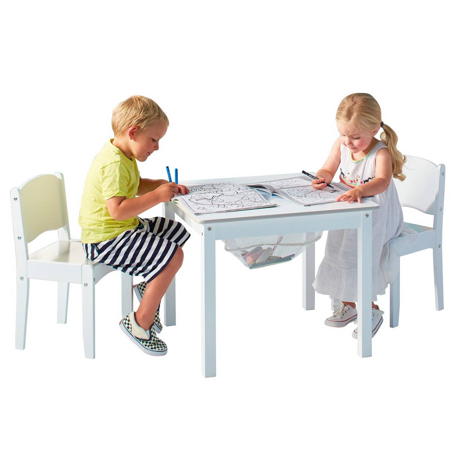 Daniel James - Vente Chaise – enfant - Ensemble table d'activités blanche pour enfants avec 2 chaises12