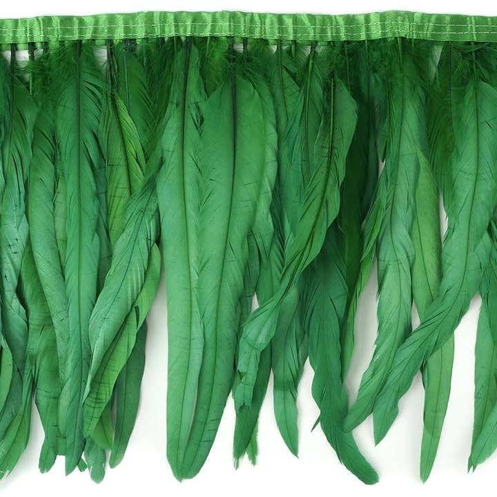 Frange a coda di coque tinto in candeggina Kelly per la vendita all'ingrosso da parte di Zucker Feather Products