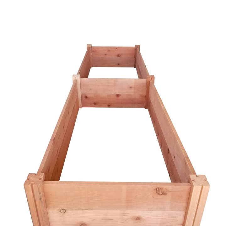 GrowGardens 2' x 8' Redwood Raised Garden Bed for wholesale by GrowGardens