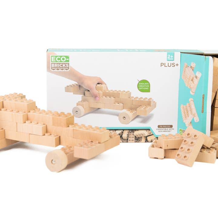Eco-tegelstenar™ Plus+ Natural Education 78st för wholesale av Once Kids