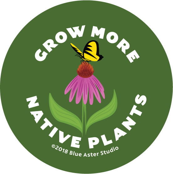 Rextooth Studios - Wholesale Lapel Pin/Button - Grow Native Plants Button1