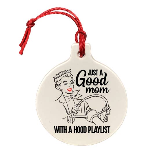 Juste une bonne maman avec une playlist à capuche pour la vente par The Cheeky Tree