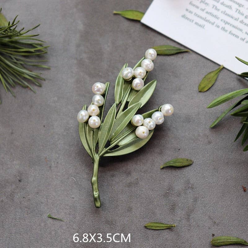 Tourtiwi - Wholesale Brooch - Lily Of the Valley Brooch, Botanical Series Pin10