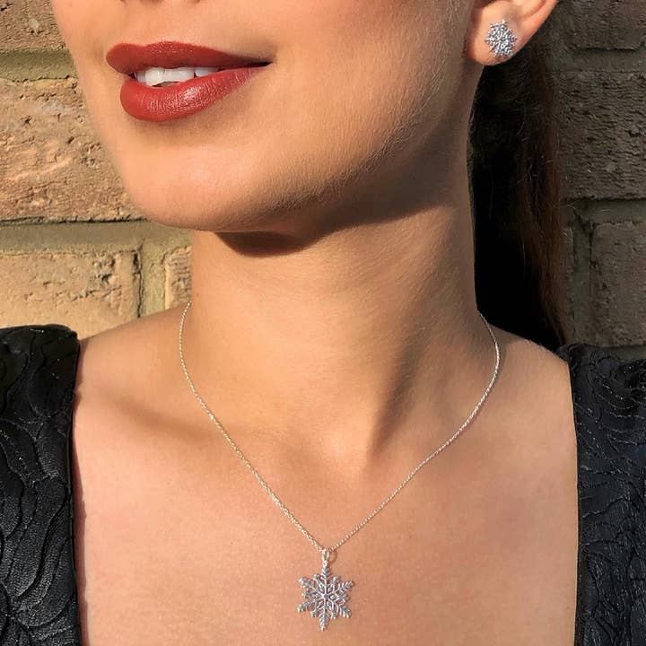 Otis Jaxon London - Wholesale Stud/Post Earrings - Silver Snowflake Stud Earrings2