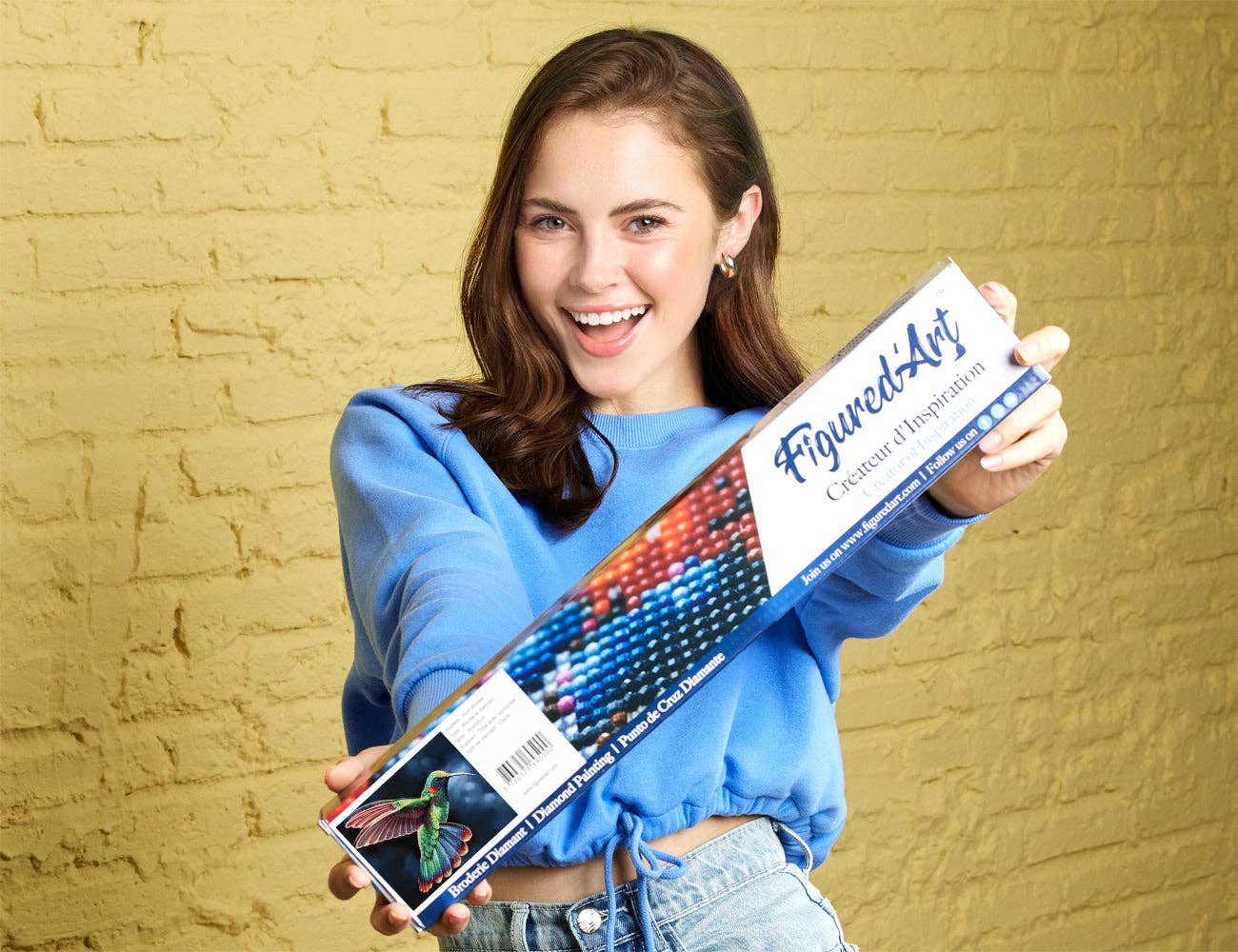 Figured'Art - Wholesale DIY Craft Kit - Diamond Painting - Hummingbird in the Night1