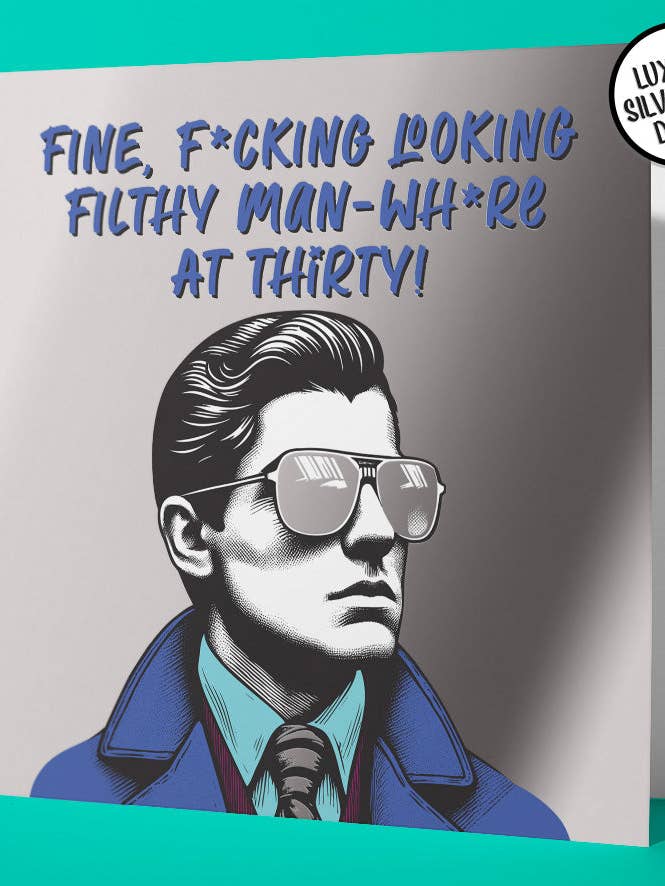 Carte d'anniversaire de 30 ans pour sale homme prostitué (paquet de 6) pour la vente par Sweary Card Lady