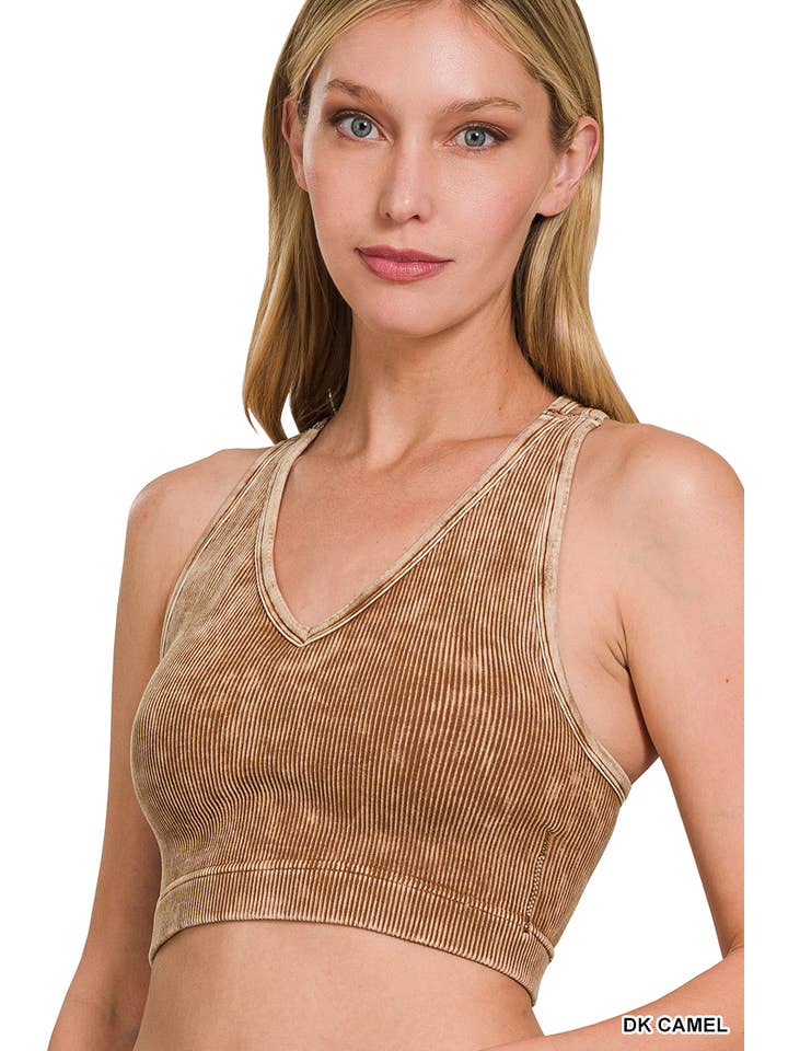 42POPS - Wholesale Tank Top - Women's - `.42POPS Premium Washed Seamless Rib Crop Tank53