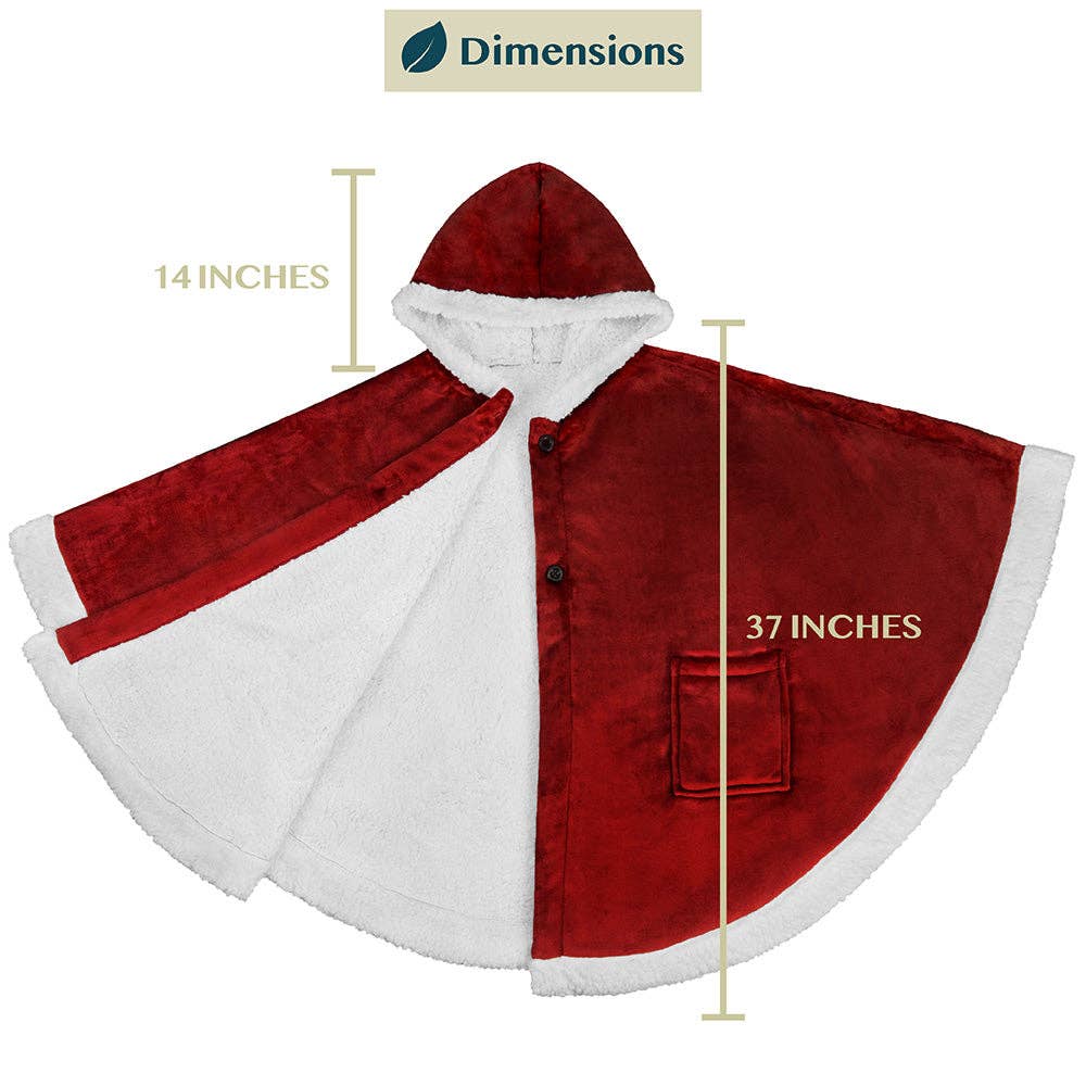 Pavilia – wholesale Poncho – Women's – Angel Wrap Hoodie Sherpa Poncho Blanket70