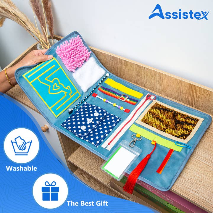 Assistex - Vente Fidget/jouet anti-stress – enfant - Couverture sensorielle pour adultes atteints de démence et d'Alzheimer5