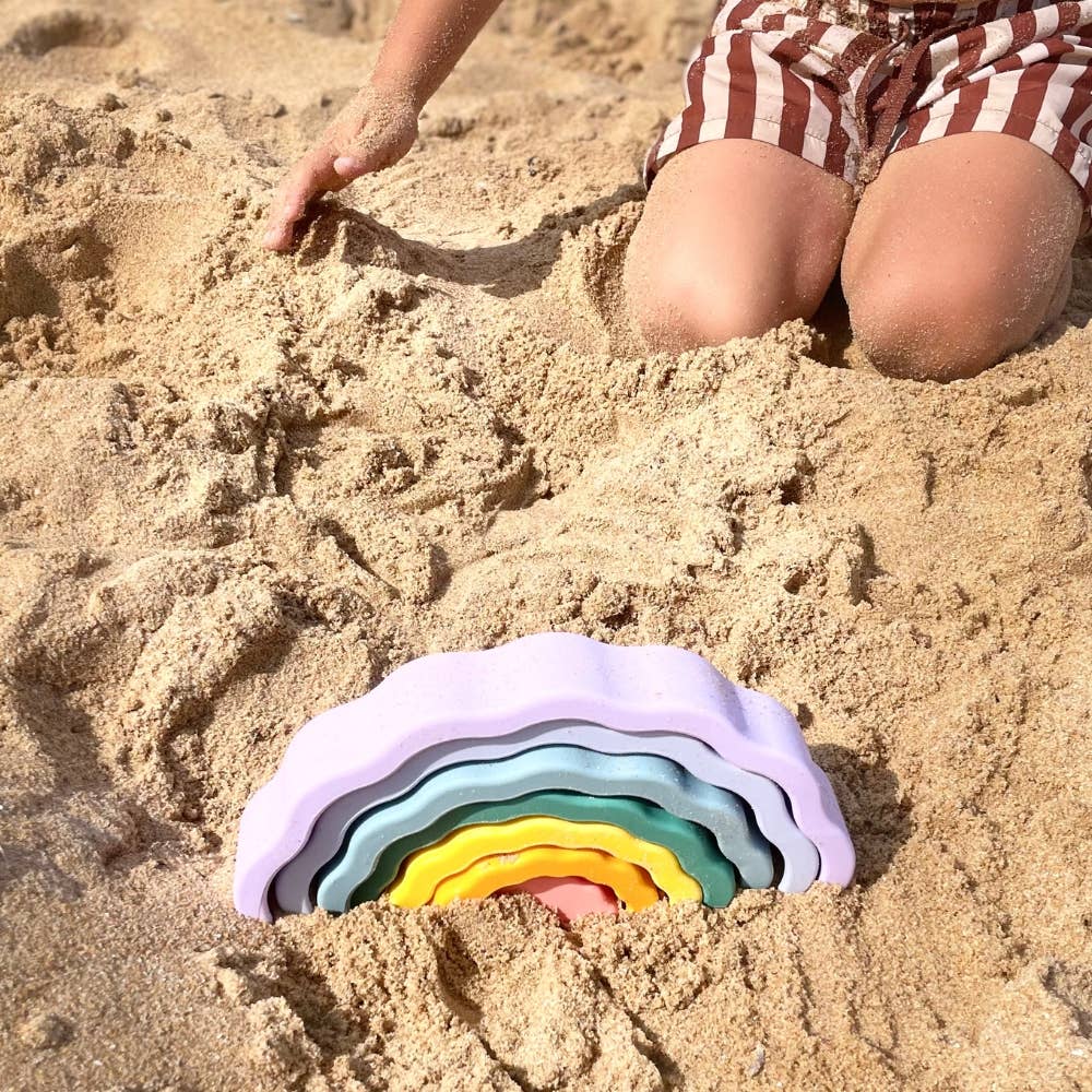 PETIKIDS - Wholesale Stacking Rings Game - Baby - Montessori educational toy - Stackable rainbow13