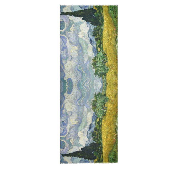 Dupatta Designs - Wholesale Scarf - Women's - Wheatfield Van Gogh Inspired Scarf