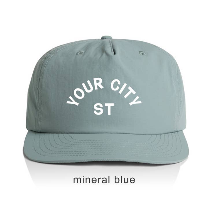 Endless August Supply Co. - Vente Casquette à visière plate – unisexe - Chapeau en nylon personnalisé Arch City | Chapeau avec nom | Chapeau de ville26