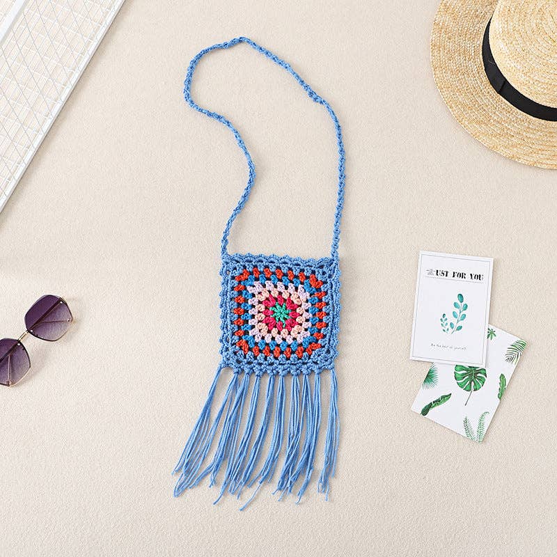 ShieldChic - Wholesale Crossbody Bag - Women's - Crochet Granny Square Bag Hand-Hooked Cotton Bag1