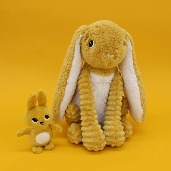 Les Déglingos, France - Wholesale Stuffed/Plush Toy - Kids & Baby - LES PTIPOTOS - 25CM MUM & BABY BUNNY PLUSH MUSTARD4