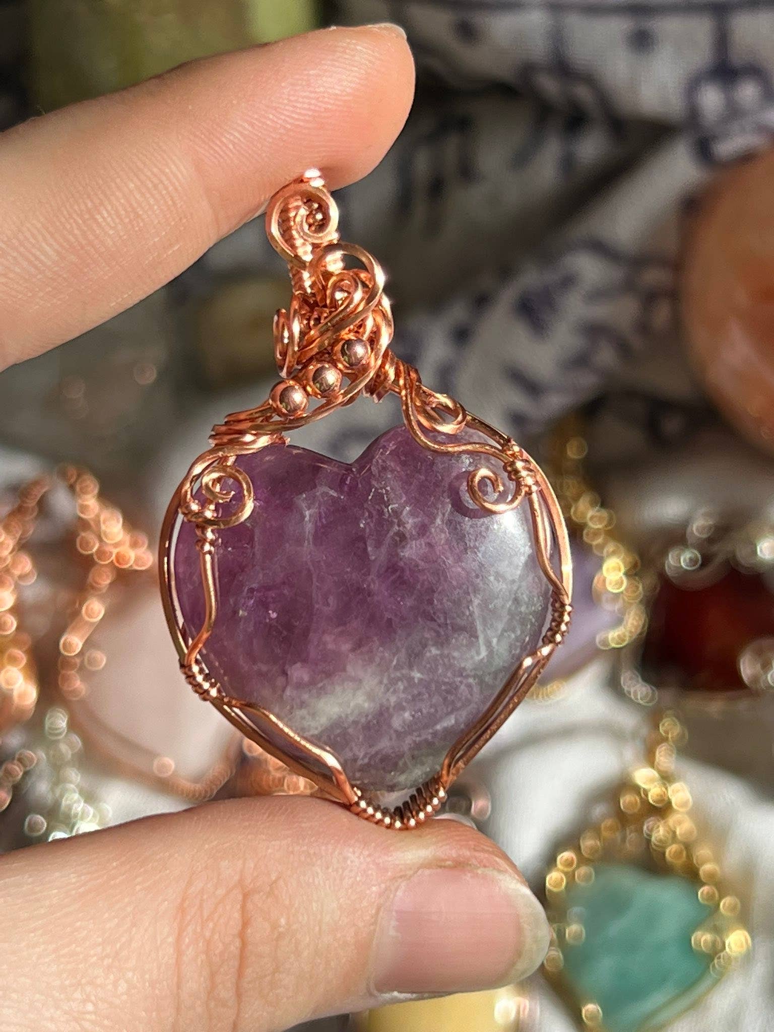 Sunday's Jewels - Wholesale Individual Charm/Pendant - Hearts Pendants - Wire and Gemstone Jewelry1