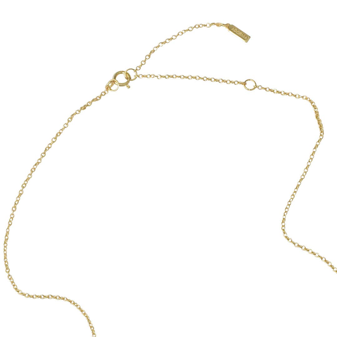 Adornia – Colar pingente/pendente por atacado – Colar Mama Dangle Letter ouro prateado3