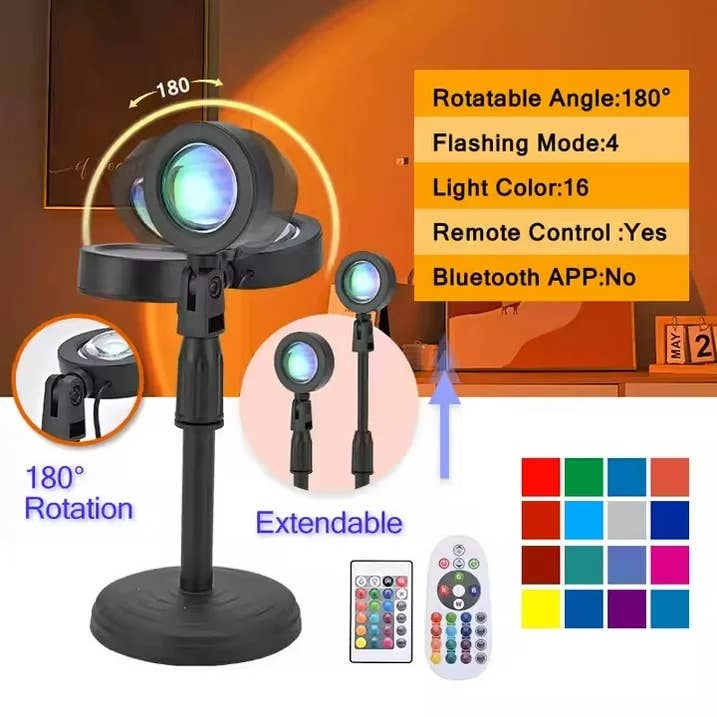 Orimono Elegance - Wholesale Accent/Desk Lamp - LED Projection Lamp - 16-Color Light for Home Decor, Events6