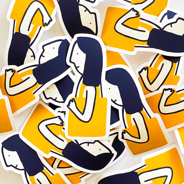 bag lady sticker for wholesale by Gab Art & Design