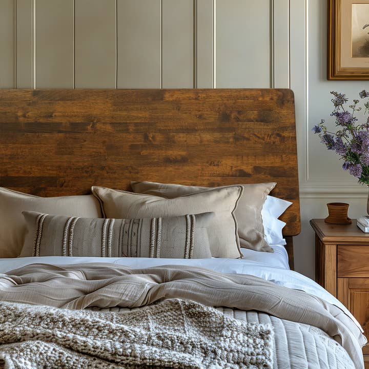 Megsu - Wholesale Bed - Acacia Serenity Deluxe Wood Platform Bed Frame - Elegant and Durable Design11