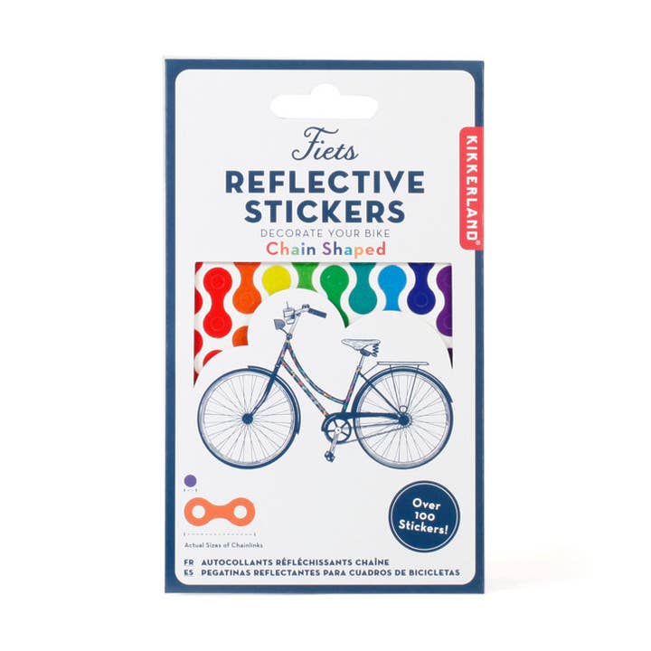 RainbowChain Reflect BikeStickers for wholesale by Kikkerland Design Inc