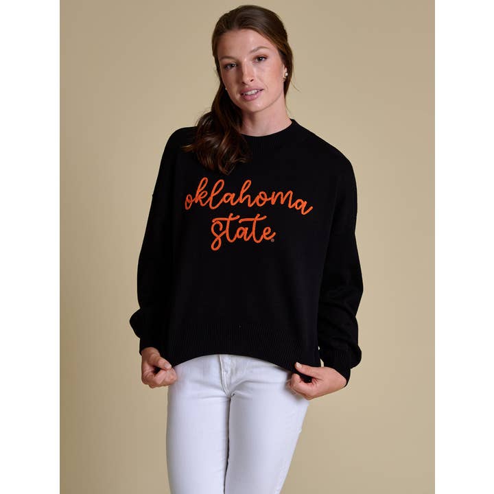 Maglione a Collo Alto Ricamato | OK State per la vendita all'ingrosso da parte di Stewart Simmons