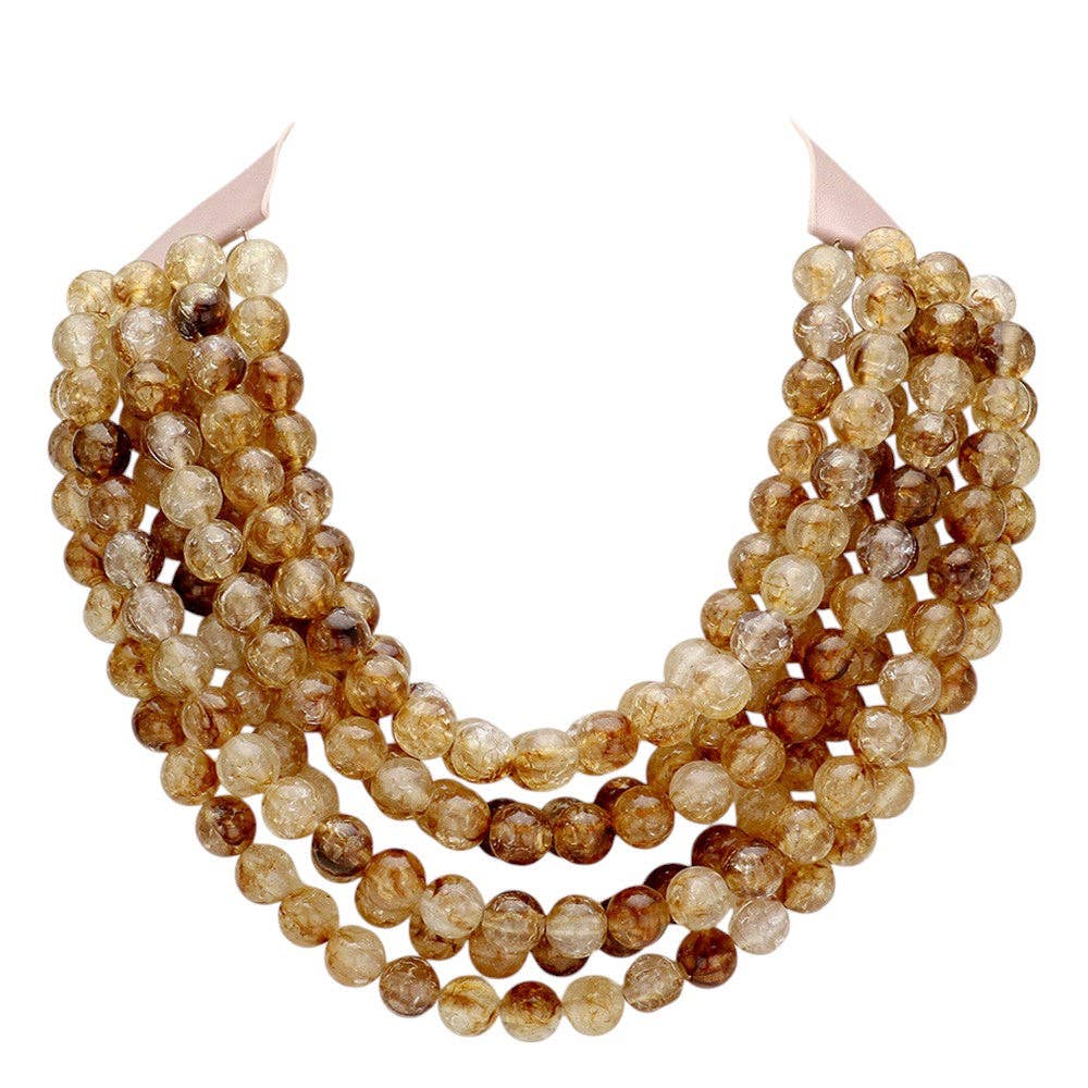 Madeline Love – wholesale Beaded/pearl necklace – Chunky Multi-Strand Beaded Necklace with Magnetic Clasp25