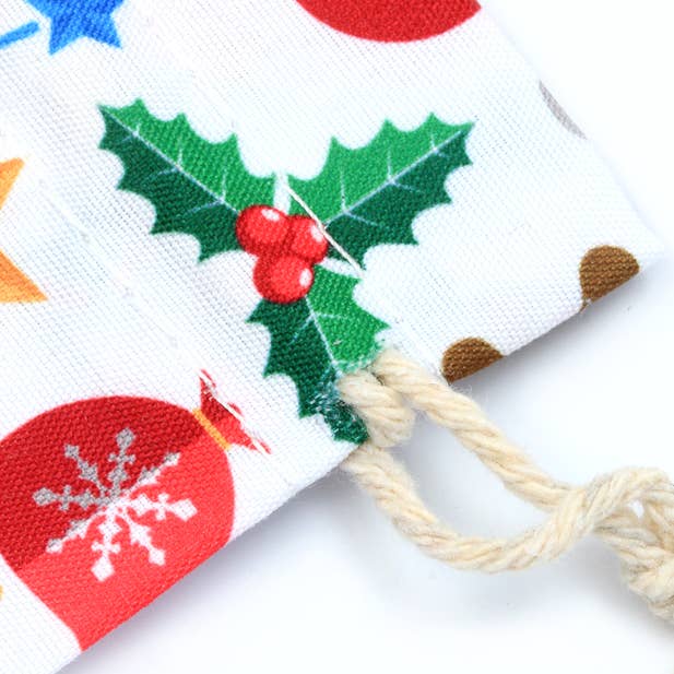 Inca UK – wholesale Gift bag set/pack – Size: 19.5x14cm Mixed Pack of Christmas Drawstring Pouches3