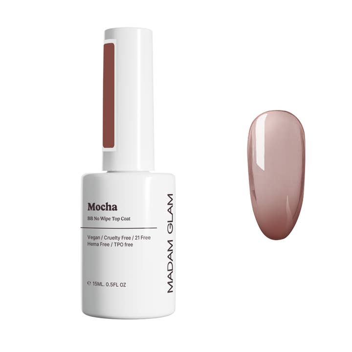 Mocha BB No Wipe Top Coat for wholesale by Madam Glam