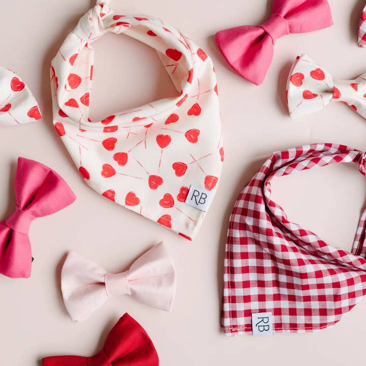 The Rover Boutique - Wholesale Pet Bow Tie - Dog - Red Gingham Bow Tie