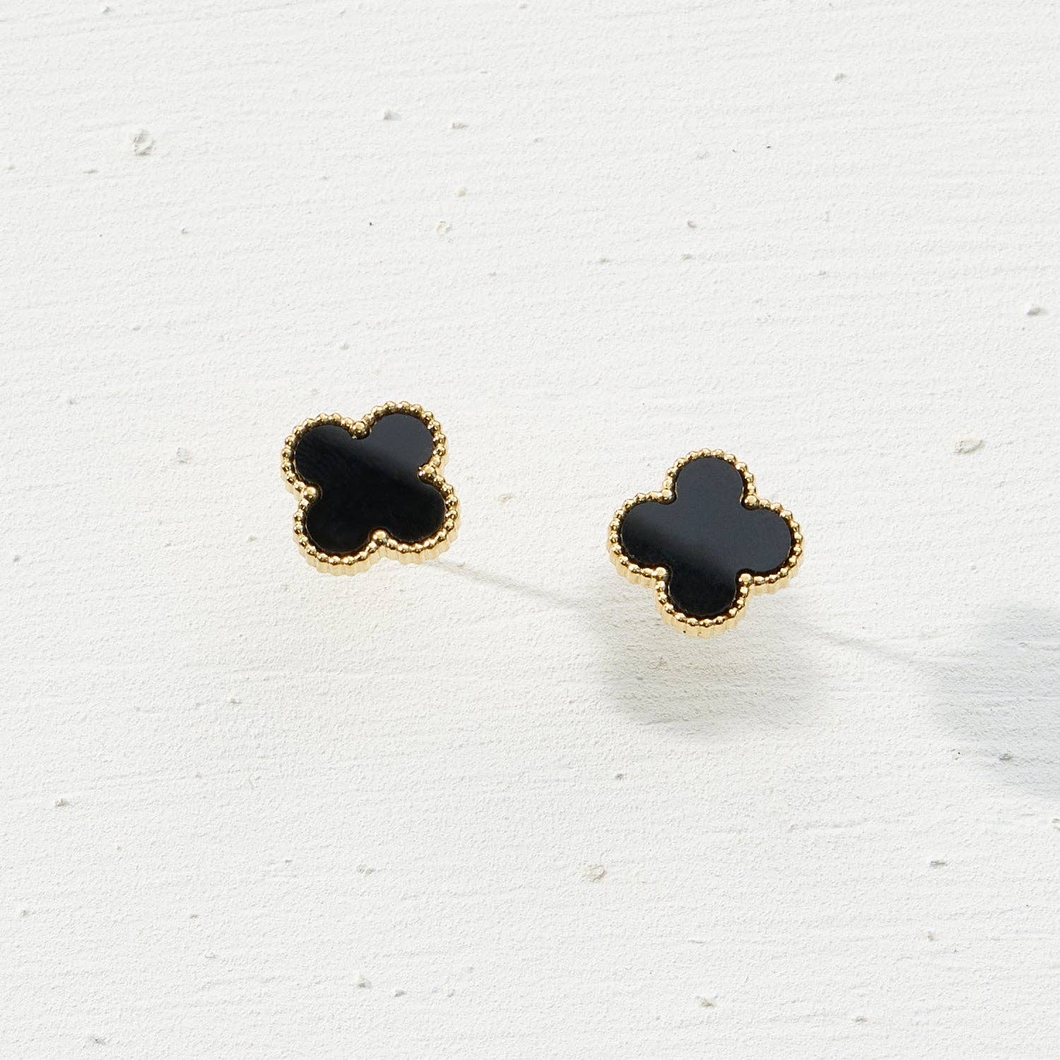 Frem – wholesale Solitärörhängen – Rostfritt stål Clover Stud örhängen5