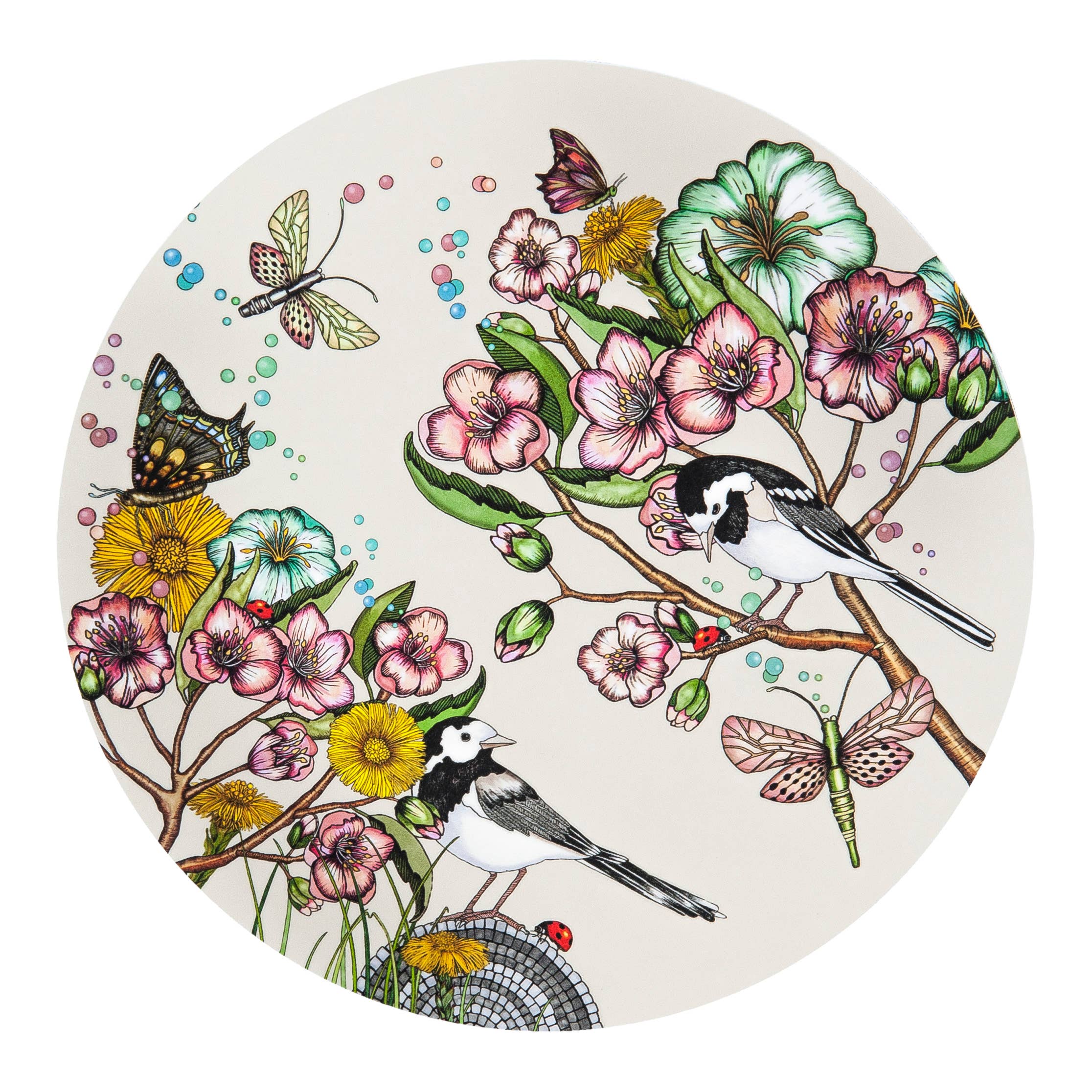 Nadja Wedin design - Wholesale Trivet - Trivet 8” (21 cm) Wagtails Spring2