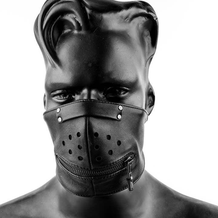 JUNGLE TRIBE - Wholesale Protective Face Mask/Shield - Black on Black Zipper Mouth Face Protection Adjustable Adult Mask With Filter3